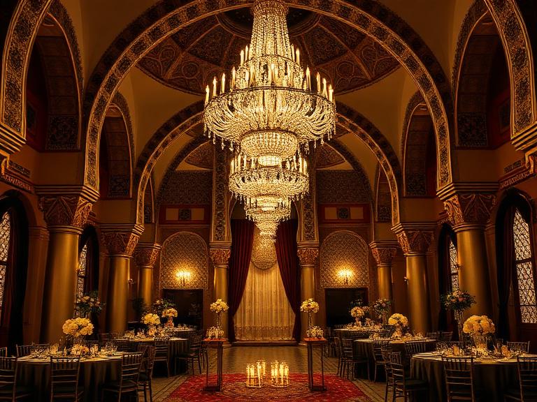 Salón de bodas elegante en Tetuán