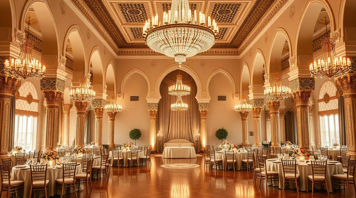 Salón de bodas elegante en Tetuán